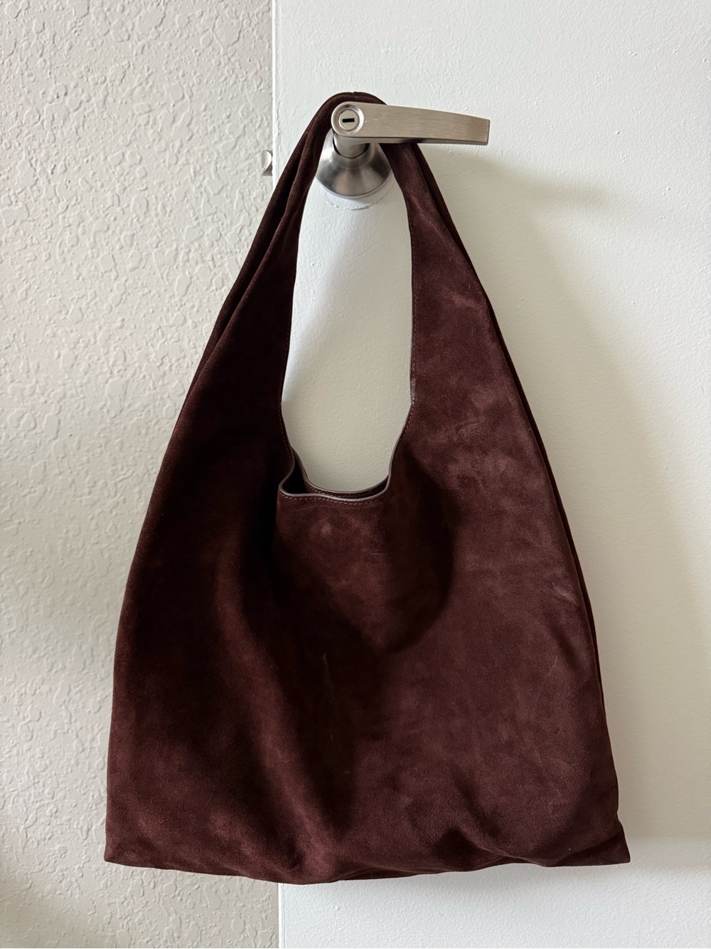 NWOT Tory Burch Suede Shoulder Tote in Deep Brown - Picture 4 of 7